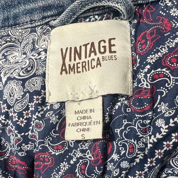 VINTAGE AMERICA women’s Denim Jacket/size S - Picture 8 of 9